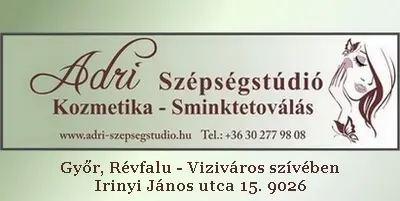 Adri                             szépségstúdió Győr elérhetőségek